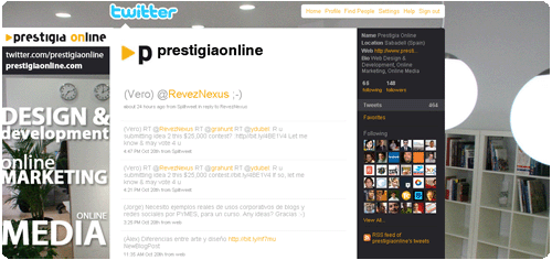 Twitter de Prestigia Online