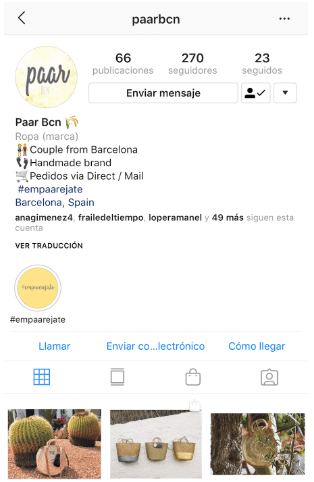 Perfil Empresa Instagram